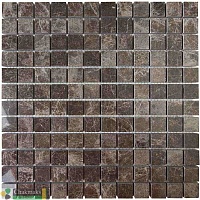 Мозаика из мрамора (23х23х10 мм) SULTAN DARK