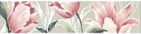 STG\B270\11000 Керамическая плитка 30х7,2 Норфолк Бордюр Цветы зеленый Керама Марацци